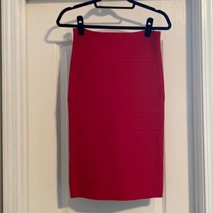 NWT red BCBGMAXAZRIA midi bandage skirt
